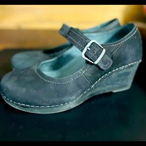 Dansko Suede Mary-Jane Style Wedges